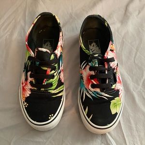 Tropical print vans authentic